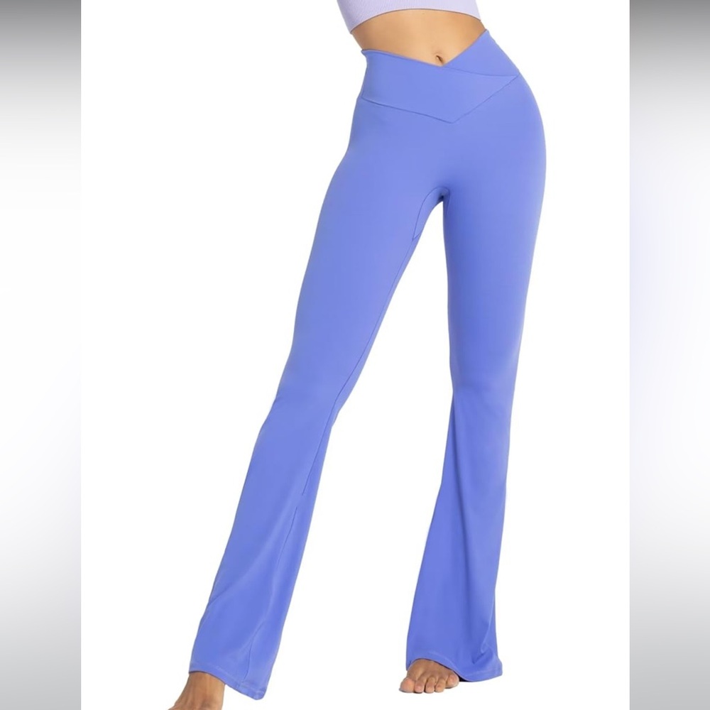 Sunzel women’s crossover waist flare leggings 💜
